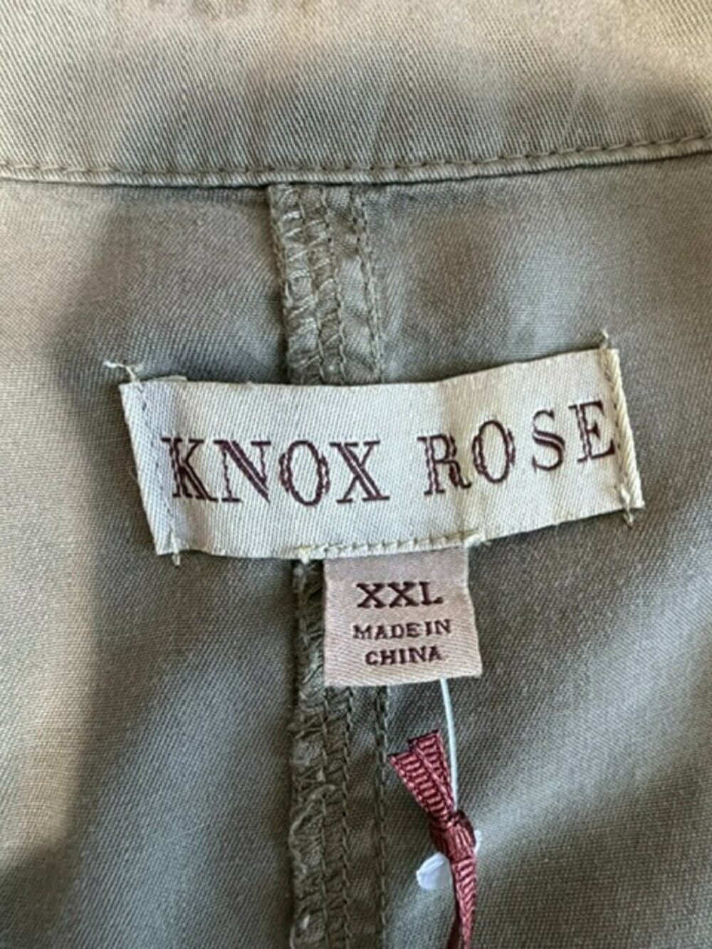 Knox Rose Women's Olive Green Drape Cargo Utility Jacket Size XXL NWT - Picture 4 of 6